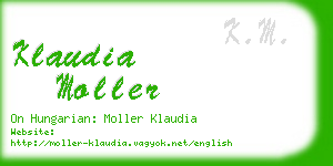klaudia moller business card